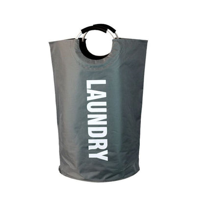 Collapsible heavy-duty fabric laundry basket with aluminum handles — photo 2 of 6