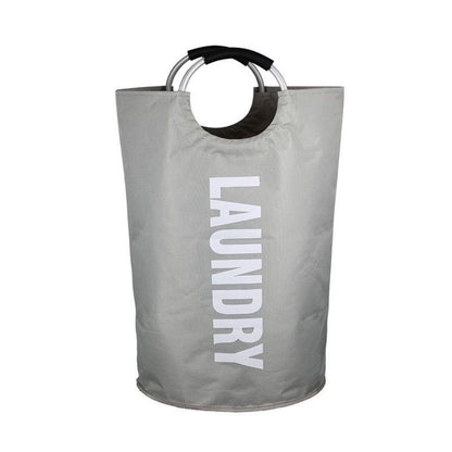 Collapsible heavy-duty fabric laundry basket with aluminum handles — photo 4 of 6